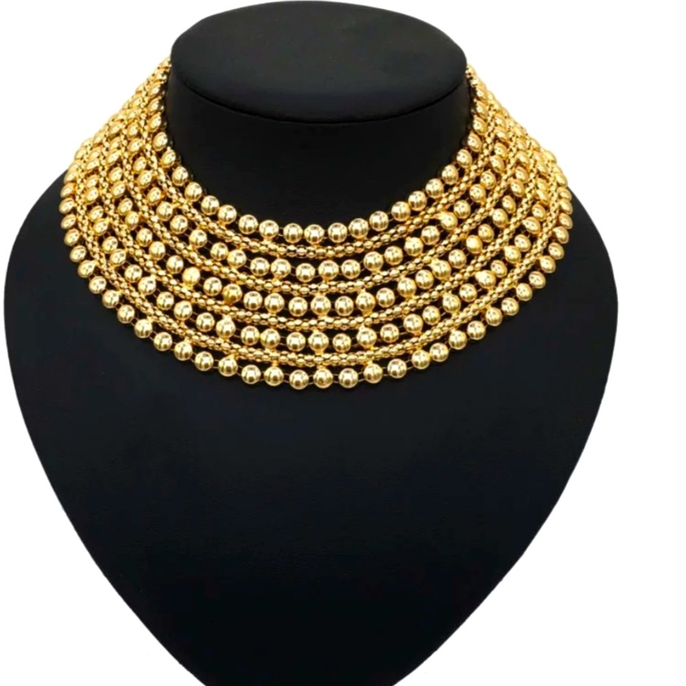Gold plated statement necklace